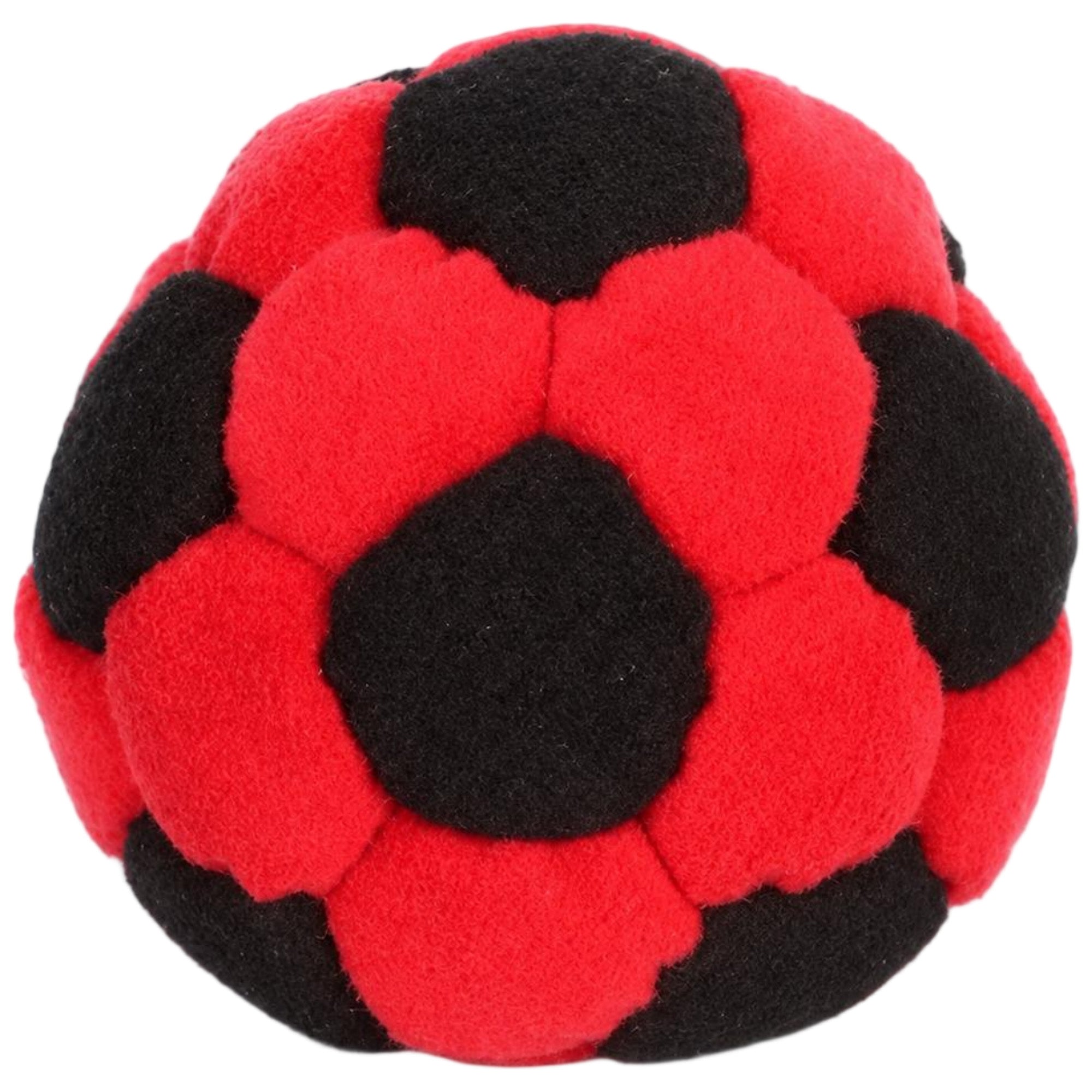 SIICCAR Hand-Sewn Footbags, 32 Panel Sand Filled Juggling Ball-RED BLACK