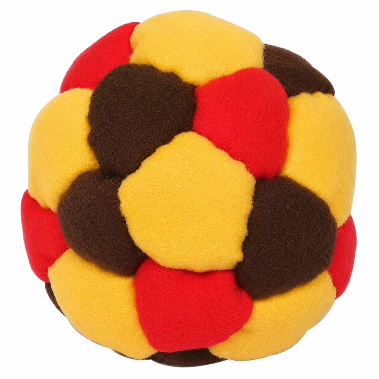 SIICCAR Hand-Sewn Footbags, 32 Panel Sand Filled Juggling Ball-RED YELLOW
