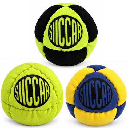 SIICCAR Hand-Sewn Footbag | 8 Panel Sand Filled |-3 PACK